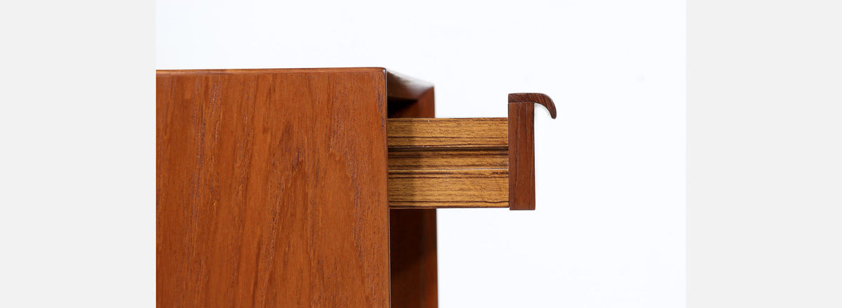 Danish Modern Teak Night Stands with Single Drawers