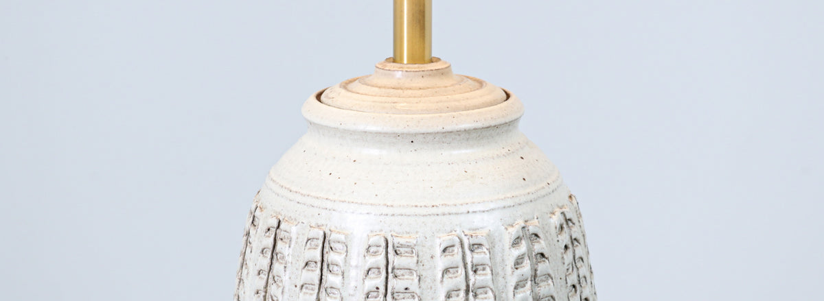 California Modern Glazed Ceramic Table Lamp by Bob Kinzie