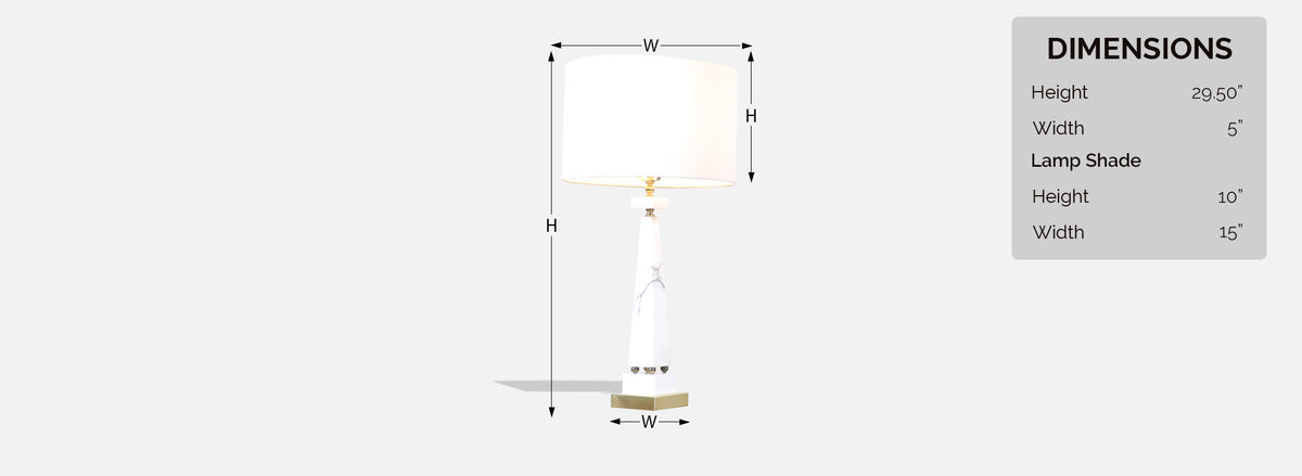 Mid-Century Italian Marble & Brass Pyramid Style Table Lamps