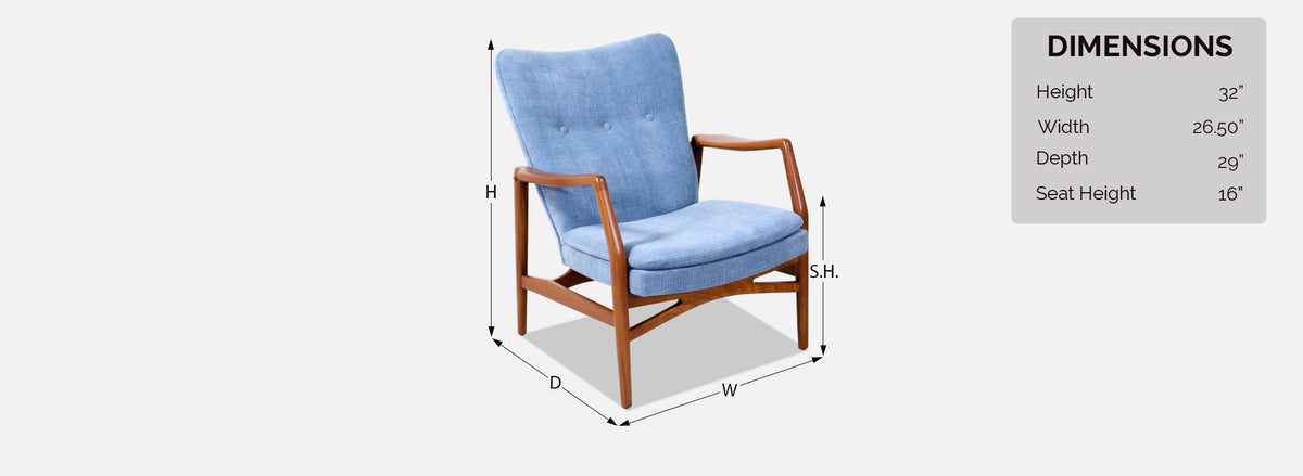 Kurt Olsen Model-215 Wing Back Lounge Chairs for Slagelse Møbelvaerk