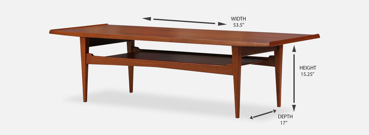 Danish Modern Teak Coffee Table by Moreddi