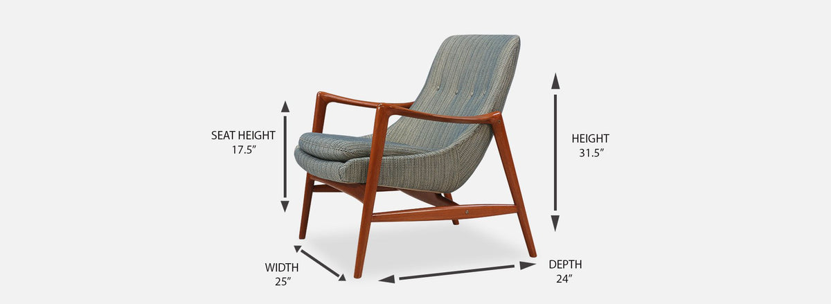 Adolf Relling Teak Lounge Chair for Dokka Møbler