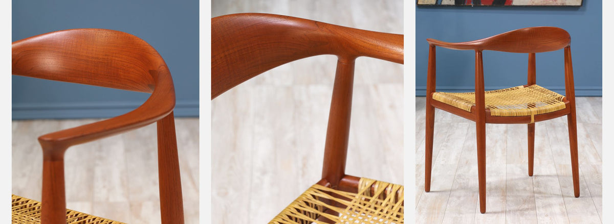 Hans J. Wegner “Round” Caned Arm Chair for Johannes Hansen