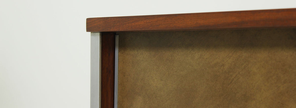 Paul McCobb “Linear Group” Credenza with Leather Doors for Calvin Furniture