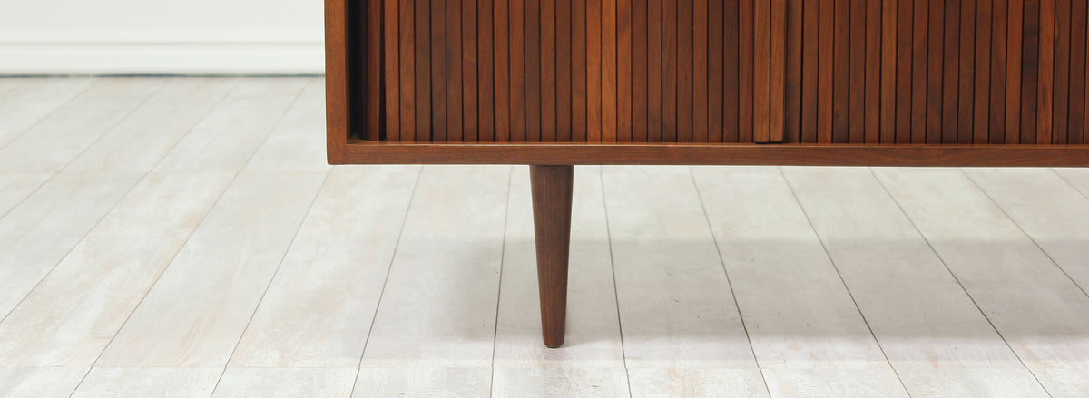 Milo Baughman Double Tambour-Door Credenza for Glenn of California