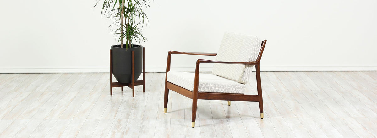 Folke Ohlsson Walnut Lounge Chair for Dux