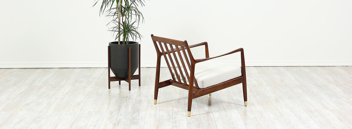 Folke Ohlsson Walnut Lounge Chair for Dux