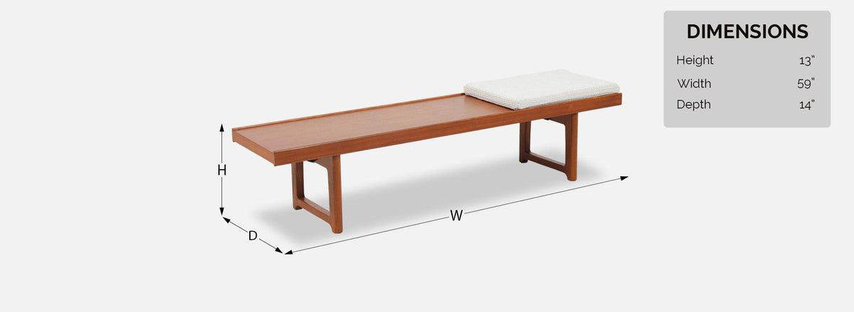 Torbjørn Afdal "Krobo" Teak Bench / Coffee Table