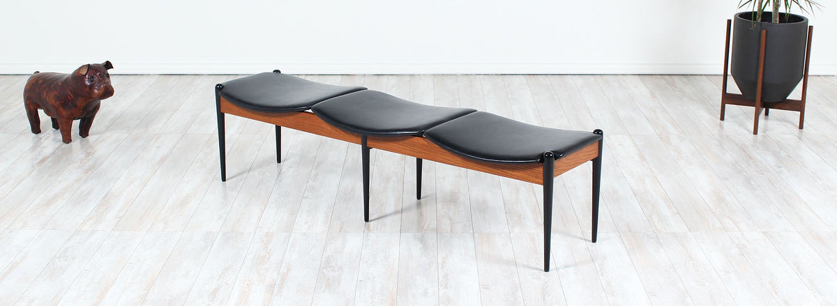 Danish Modern 3-Seater Bench