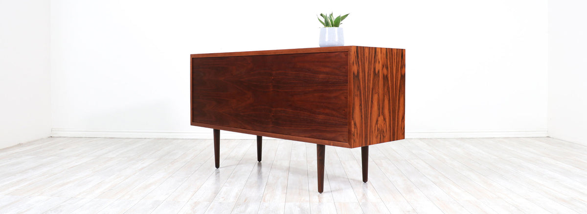 Svend A. Larsen Tambour-Door Rosewood Credenza for Faarup Møbelfabrik 
