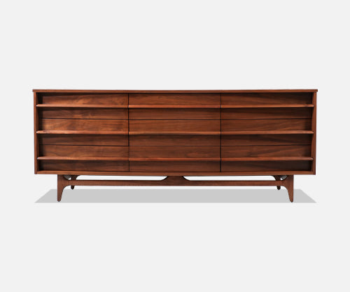Mid-Century Modern Curved-Front Dresser by Young Furniture