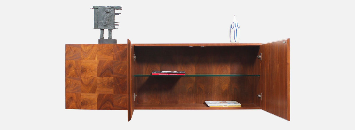 Milo Baughman Wall Mount Credenza for Thayer Coggin