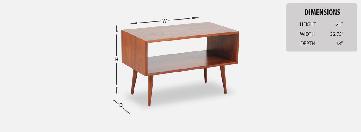 Milo Baughman Walnut Console Table for Glenn of California