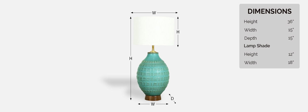 Bob Kinzie “N-Series” Glazed Teal Ceramic Table Lamp for Affiliated Craftsmen