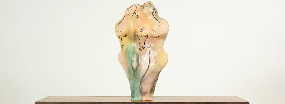 Mid-Century Ceramic Nude Women Sculpture