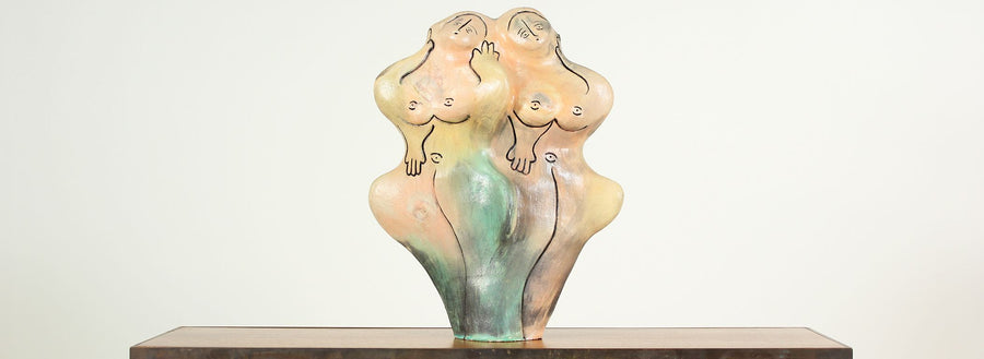 Mid-Century Ceramic Nude Women Sculpture