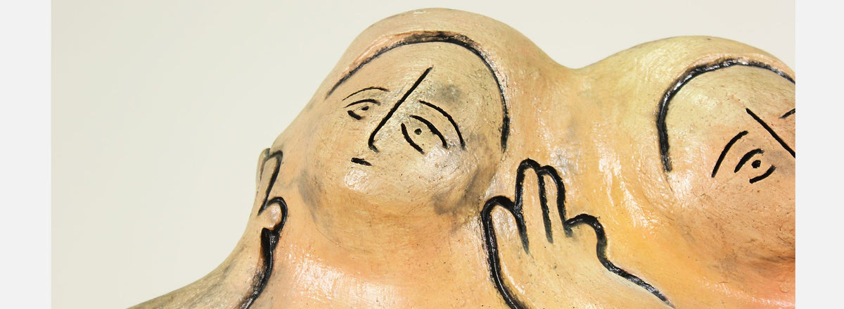 Mid-Century Ceramic Nude Women Sculpture