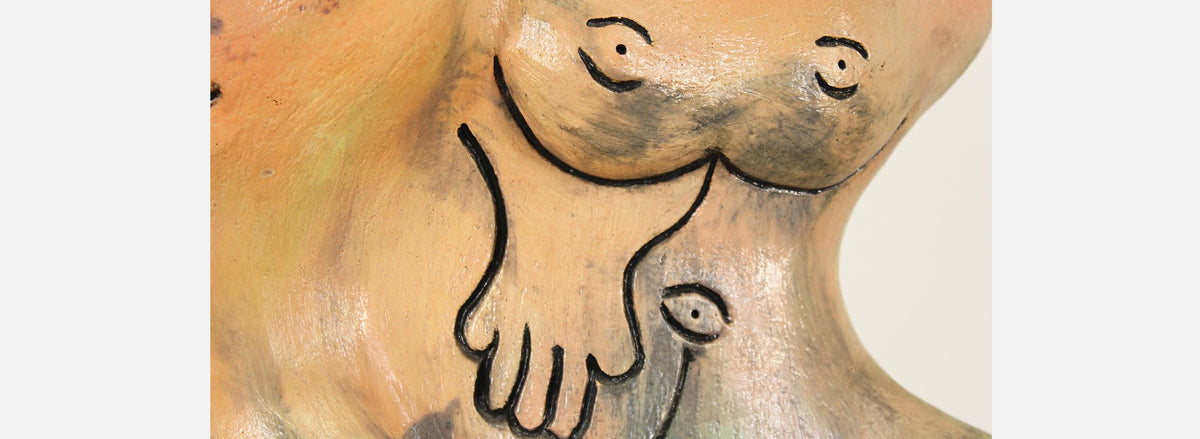 Mid-Century Ceramic Nude Women Sculpture