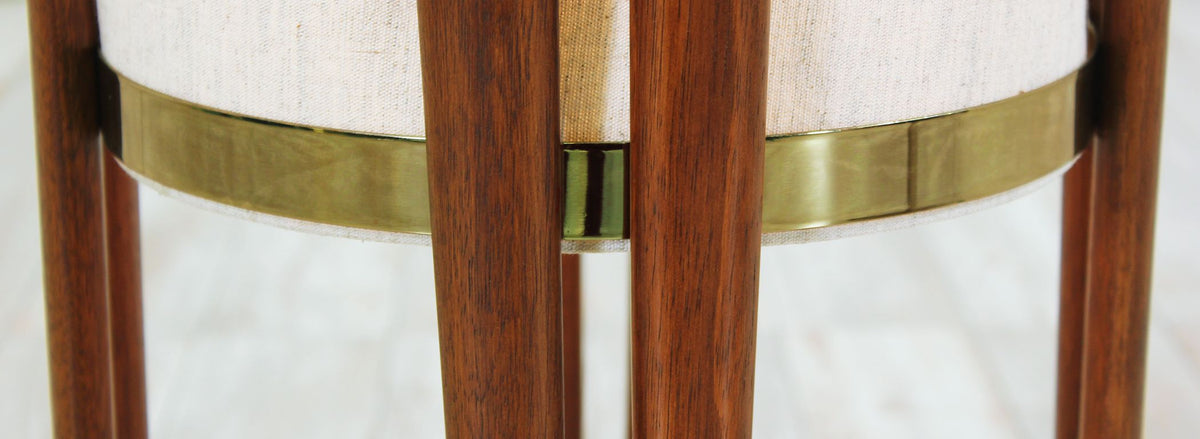 Mid-Century Modern Sculpted Walnut Floor Lamp by Modeline 2