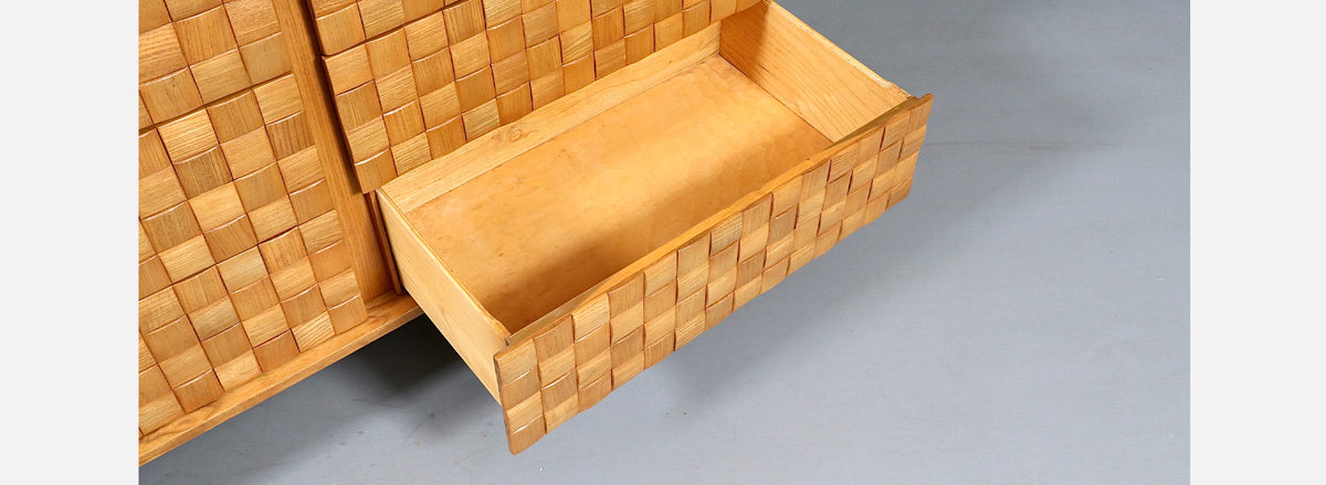 California Modernist "Basket Weave" Dresser by Paul Laszlo