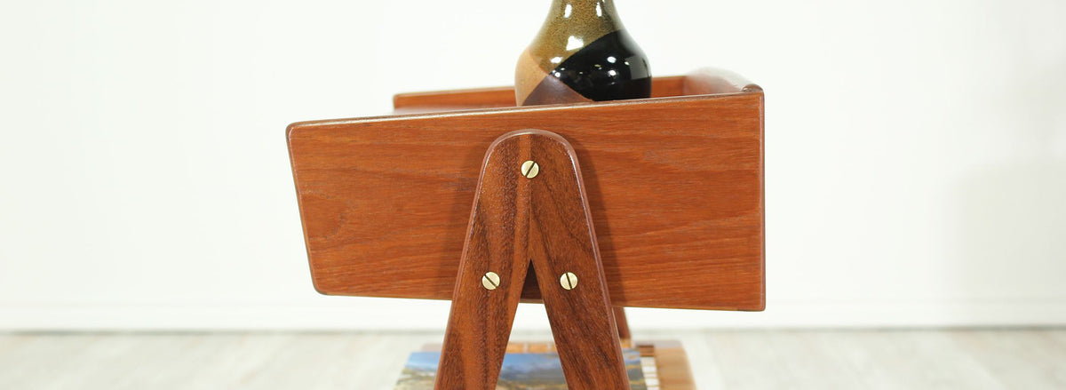 Danish Modern Caned-Shelf Night Stand
