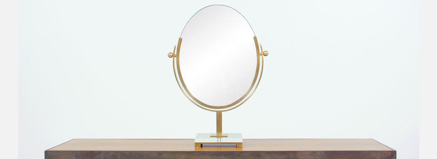 Charles Hollis Jones Double Sided Brass Mirror
