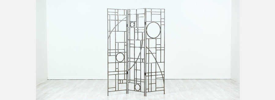 Post-Modern Geometric Folding Room Divider by Robert Sonneman