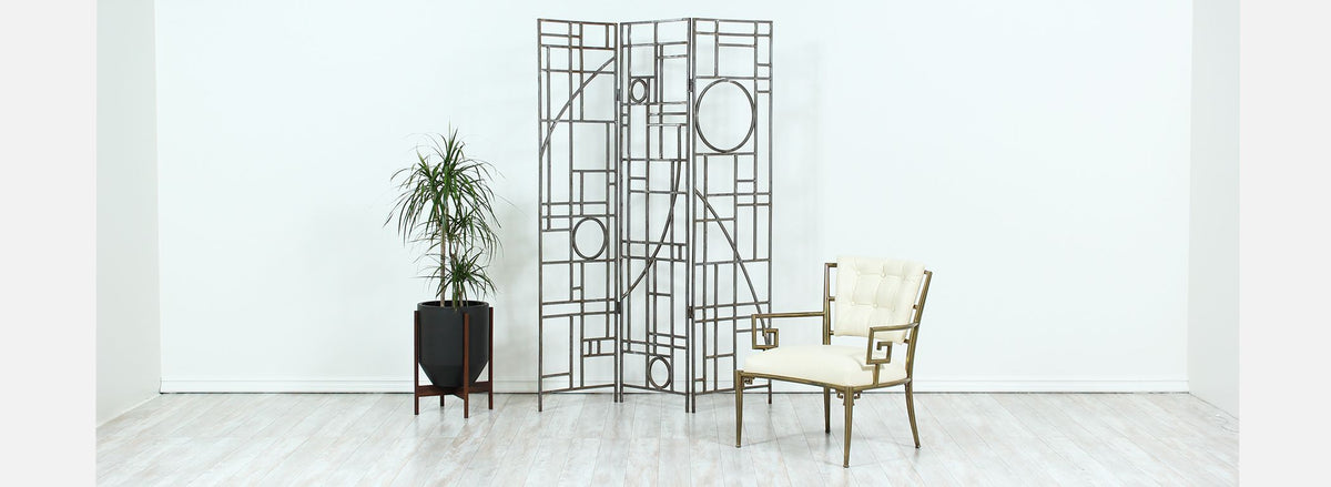 Post-Modern Geometric Folding Room Divider by Robert Sonneman