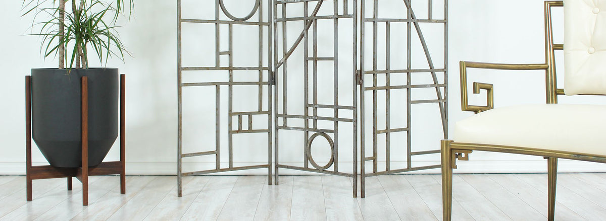 Post-Modern Geometric Folding Room Divider by Robert Sonneman