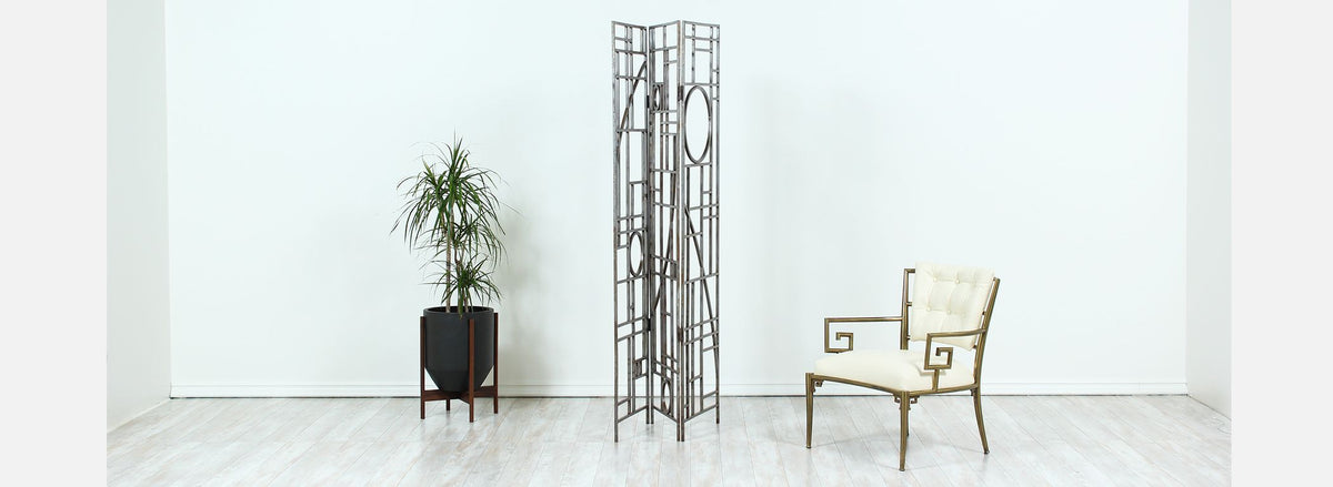 Post-Modern Geometric Folding Room Divider by Robert Sonneman