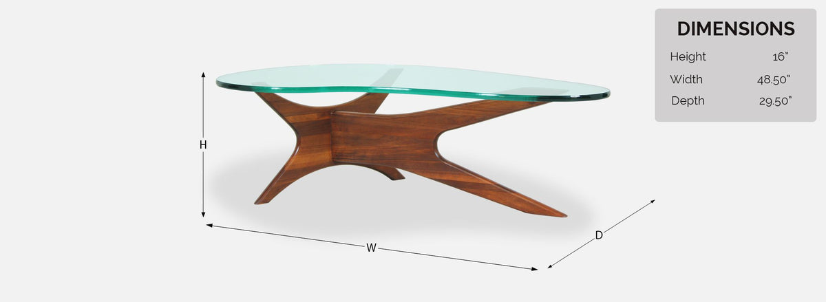 Adrian Pearsall Model 1465-T Coffee Table for Craft Associate