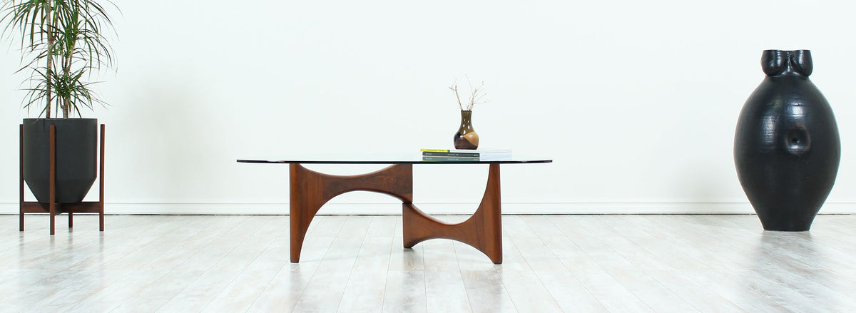 Adrian Pearsall Triangular Glass Top Coffee Table for Craft Associates