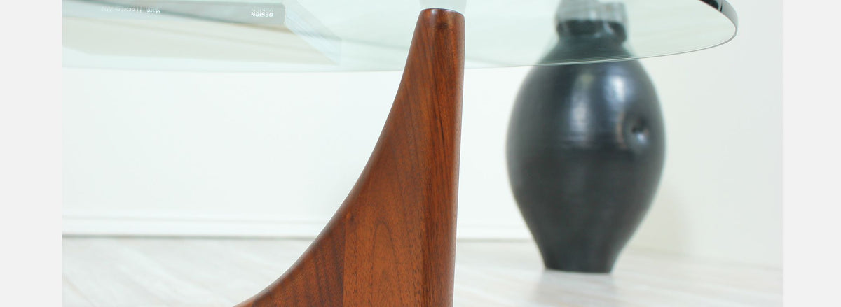 Adrian Pearsall Triangular Glass Top Coffee Table for Craft Associates