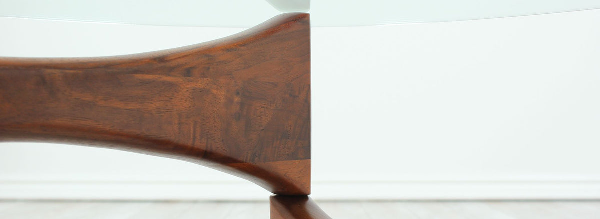 Adrian Pearsall Triangular Glass Top Coffee Table for Craft Associates
