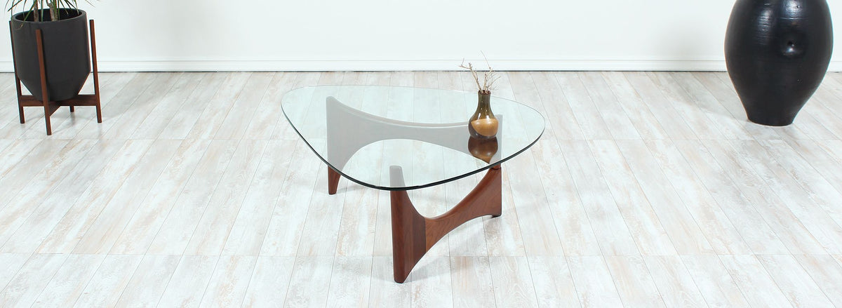 Adrian Pearsall Triangular Glass Top Coffee Table for Craft Associates