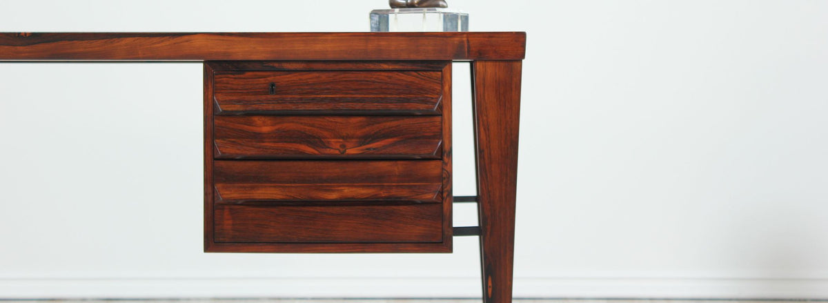 Kai Kristiansen Model-70 Rosewood Desk for Feldballes Møbelfabrik