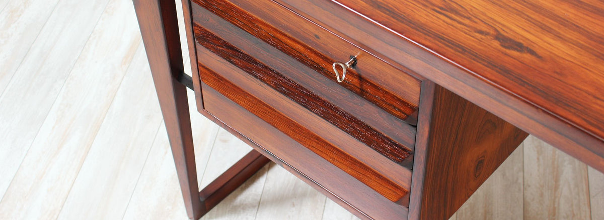 Kai Kristiansen Model-70 Rosewood Desk for Feldballes Møbelfabrik