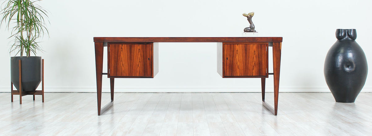 Kai Kristiansen Model-70 Rosewood Desk for Feldballes Møbelfabrik
