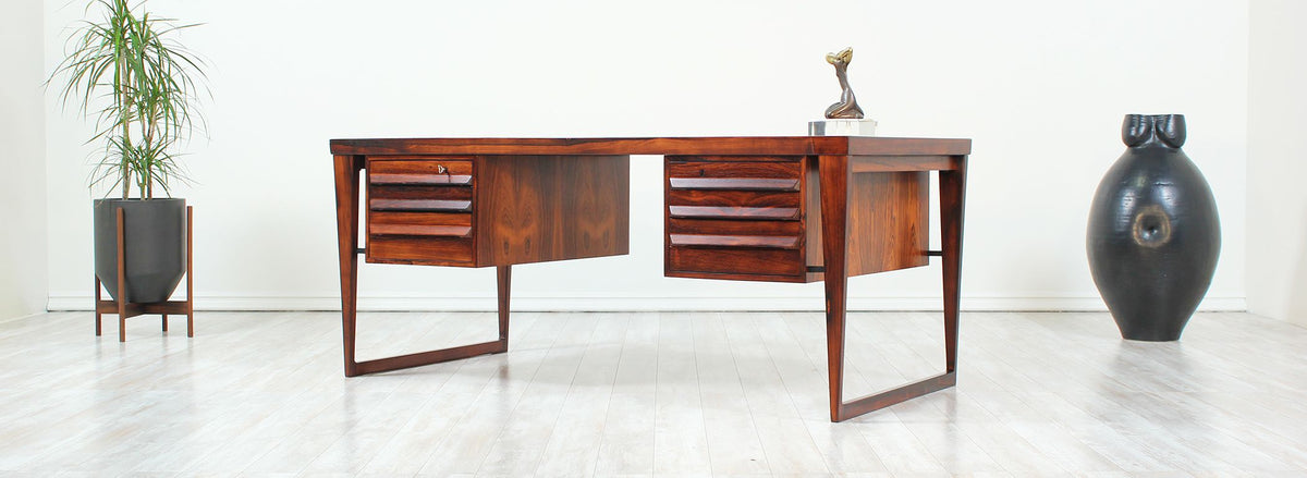 Kai Kristiansen Model-70 Rosewood Desk for Feldballes Møbelfabrik