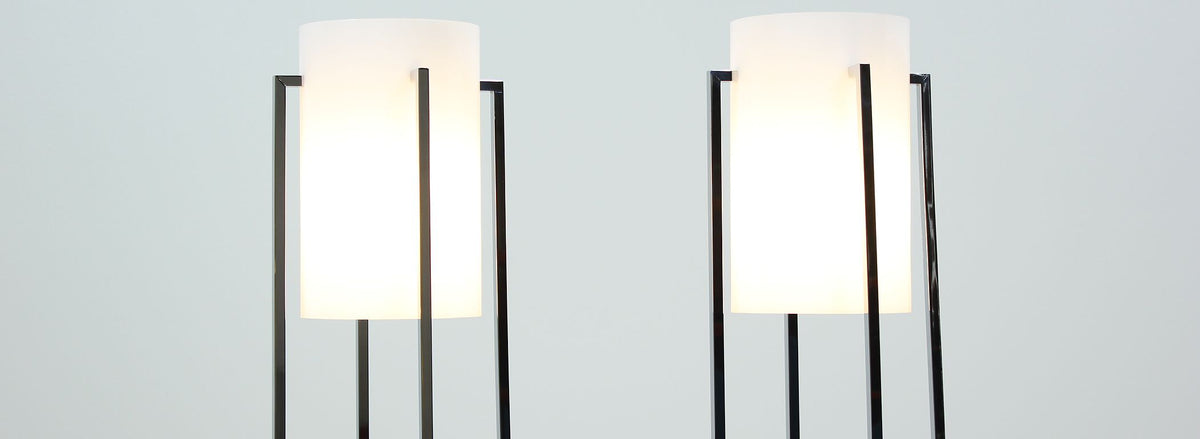 Chrome & Acrylic Table Lamps by Robert Sonneman for Koch & Lowy