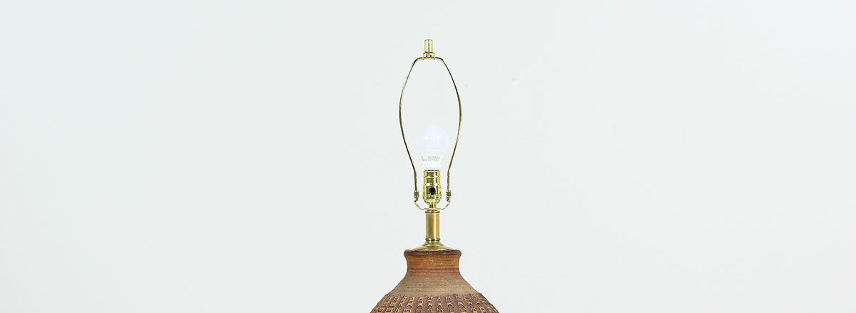 Bob Kinzie Earthenware “N-Series” Ceramic Table Lamp for Affiliated Craftsmen