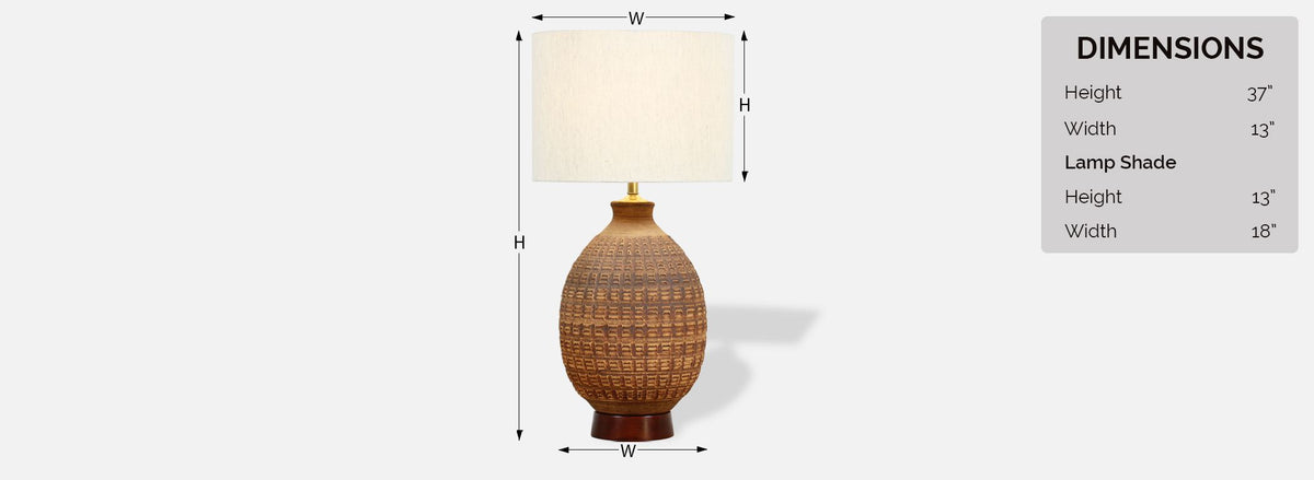 Bob Kinzie Earthenware “N-Series” Ceramic Table Lamp for Affiliated Craftsmen