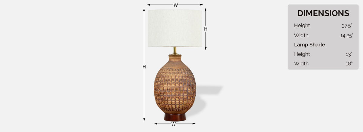 California Modern “N-Series” Ceramic Table Lamp by Bob Kinzie