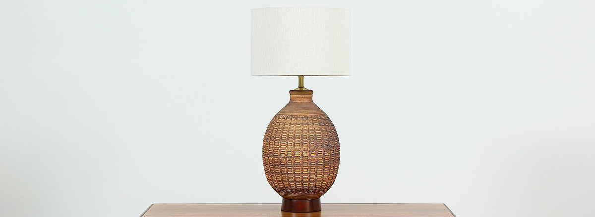 California Modern “N-Series” Ceramic Table Lamp by Bob Kinzie