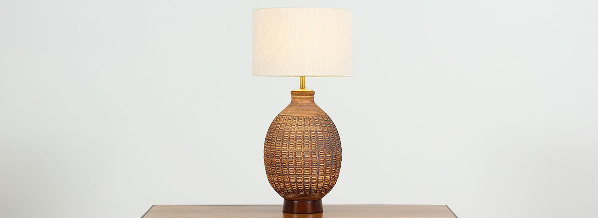 California Modern “N-Series” Ceramic Table Lamp by Bob Kinzie