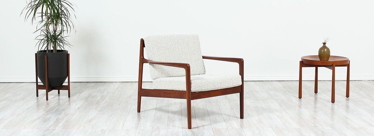 Folke Ohlsson Model 74-C Walnut Lounge Chair for Dux