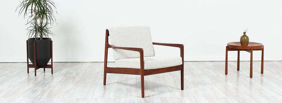 Folke Ohlsson Model 74-C Walnut Lounge Chair for Dux
