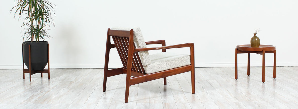 Folke Ohlsson Model 74-C Walnut Lounge Chair for Dux