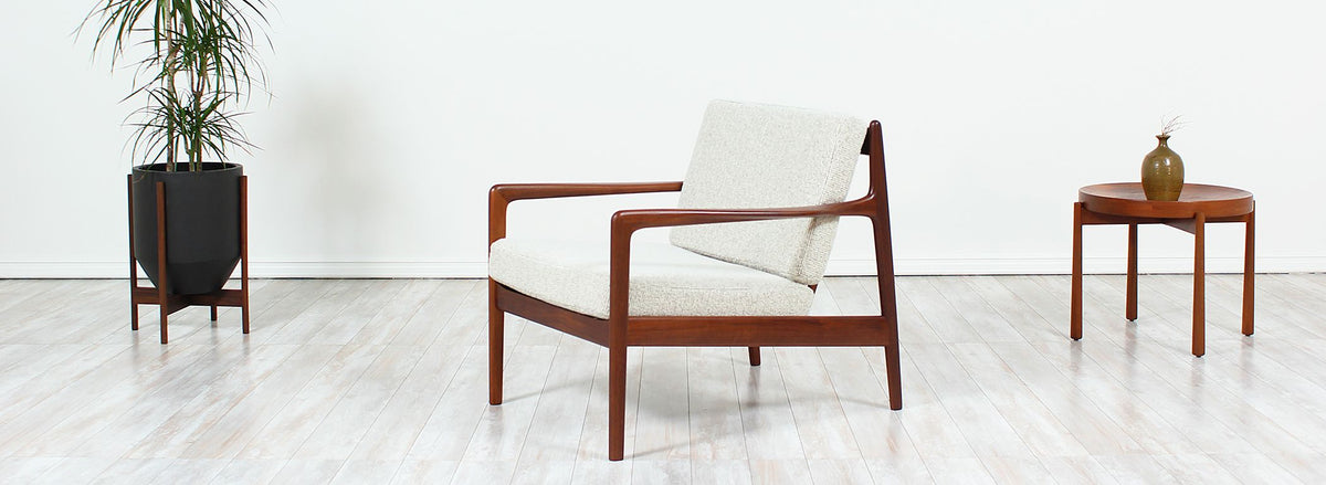 Folke Ohlsson Model 74-C Walnut Lounge Chair for Dux