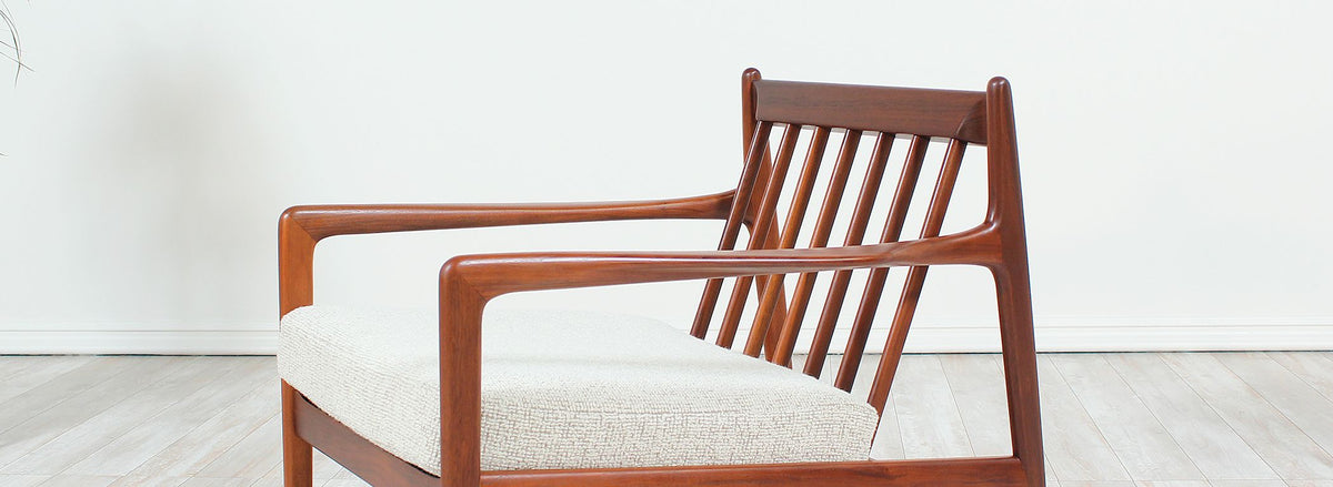 Folke Ohlsson Model 74-C Walnut Lounge Chair for Dux